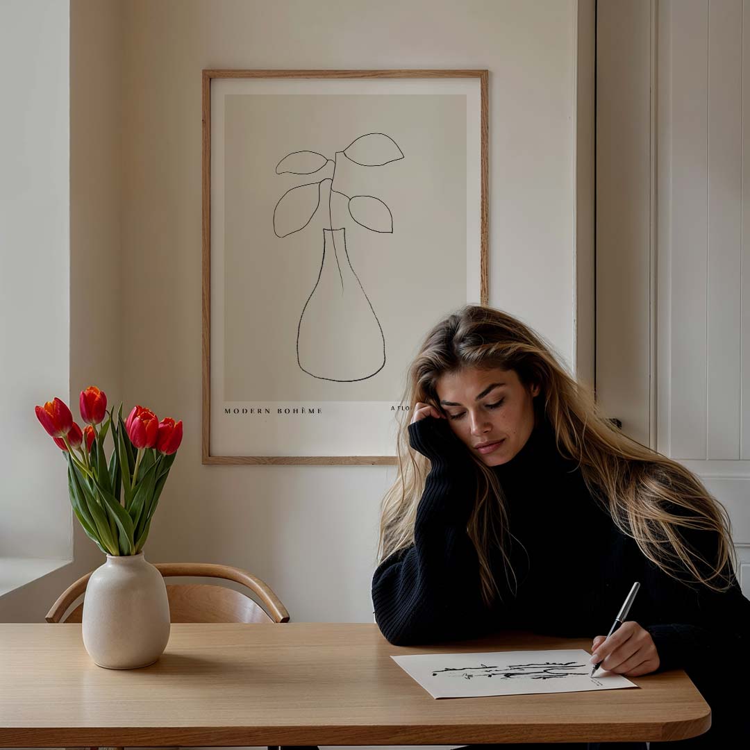 Minimalistische Botanische – staande muurposter met boheme uitstraling