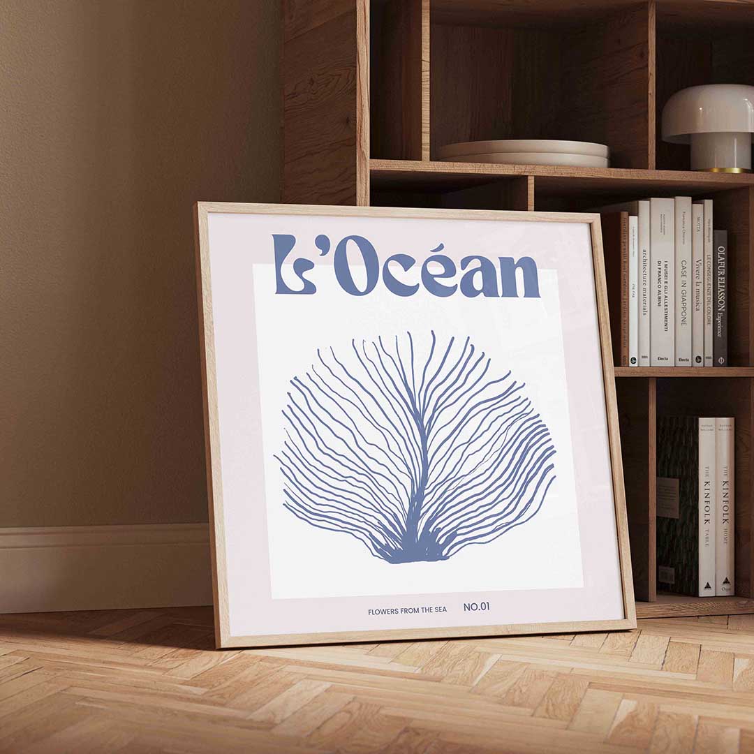 L'océan – moderne wandkunst met kleur en vormen als poster