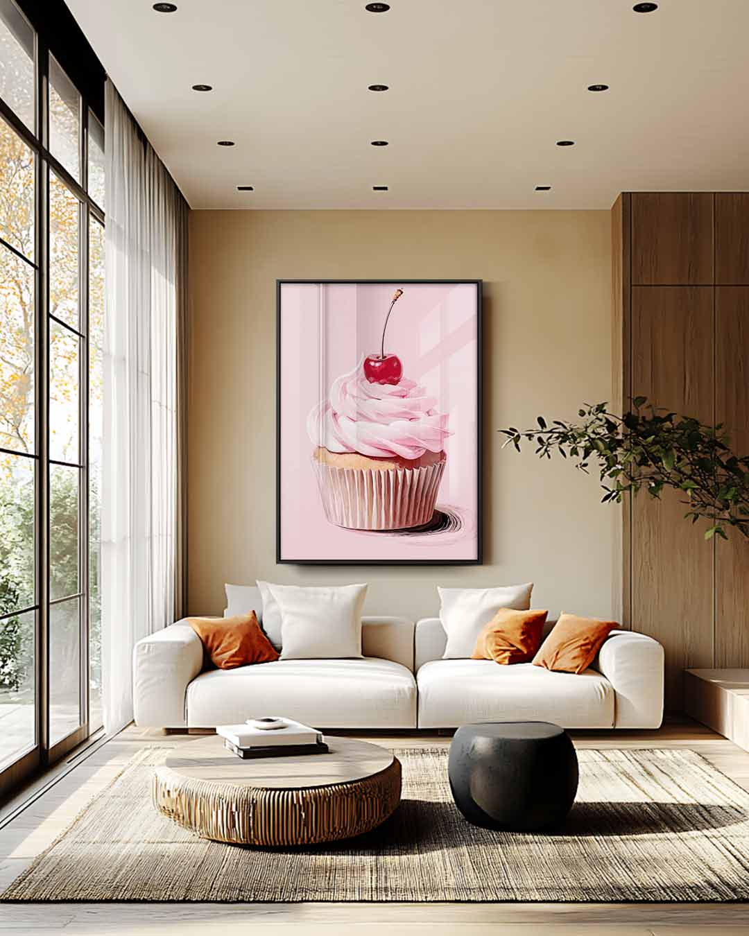 Cupcake Liefde – staande wandkunst voor woonkamer of interieur