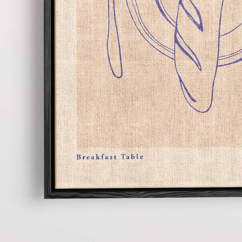 Ontbijt Tafel Illustratie – plexiglas kunstwerk als wanddecoratie
