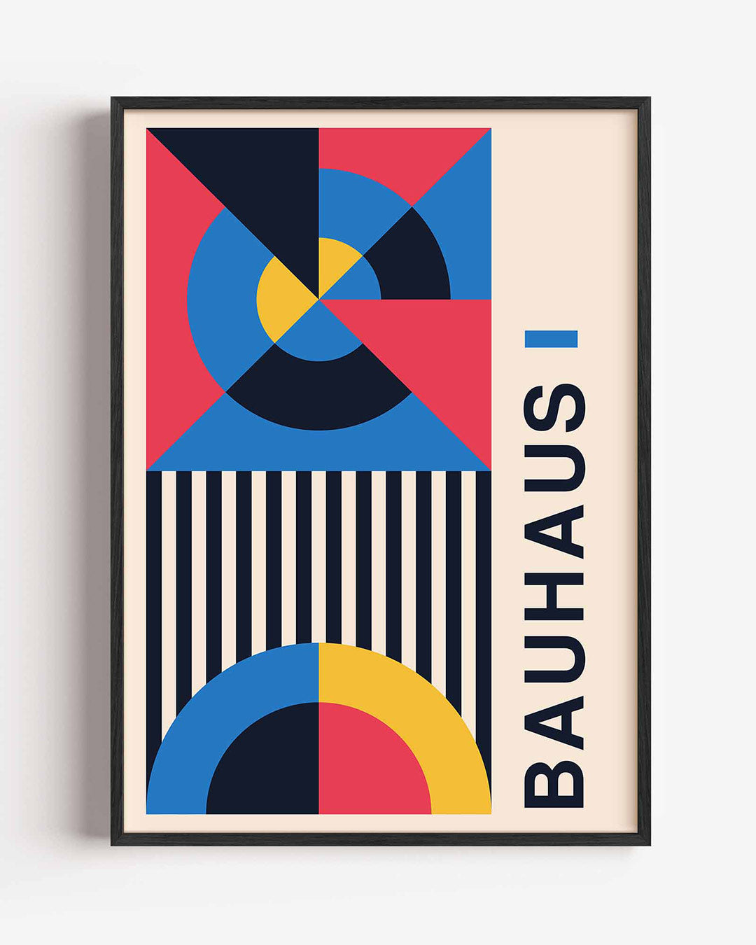 Vorm en kleur – staande Bauhaus poster als wanddecoratie