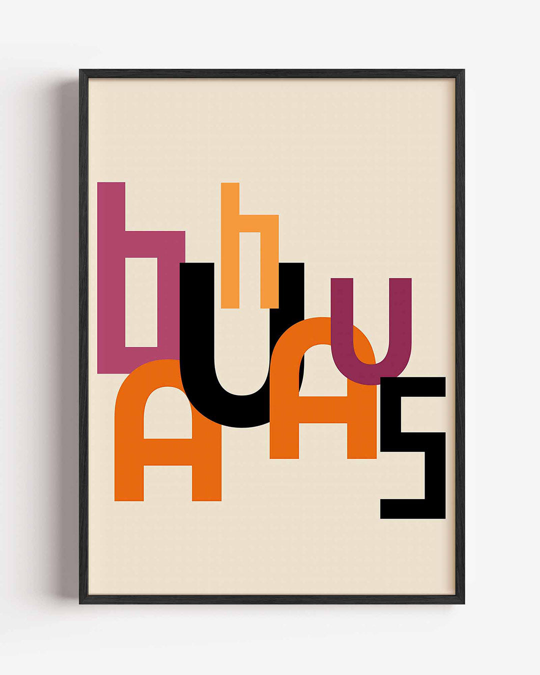 Vormen en vlakken – staande Bauhaus poster als wanddecoratie