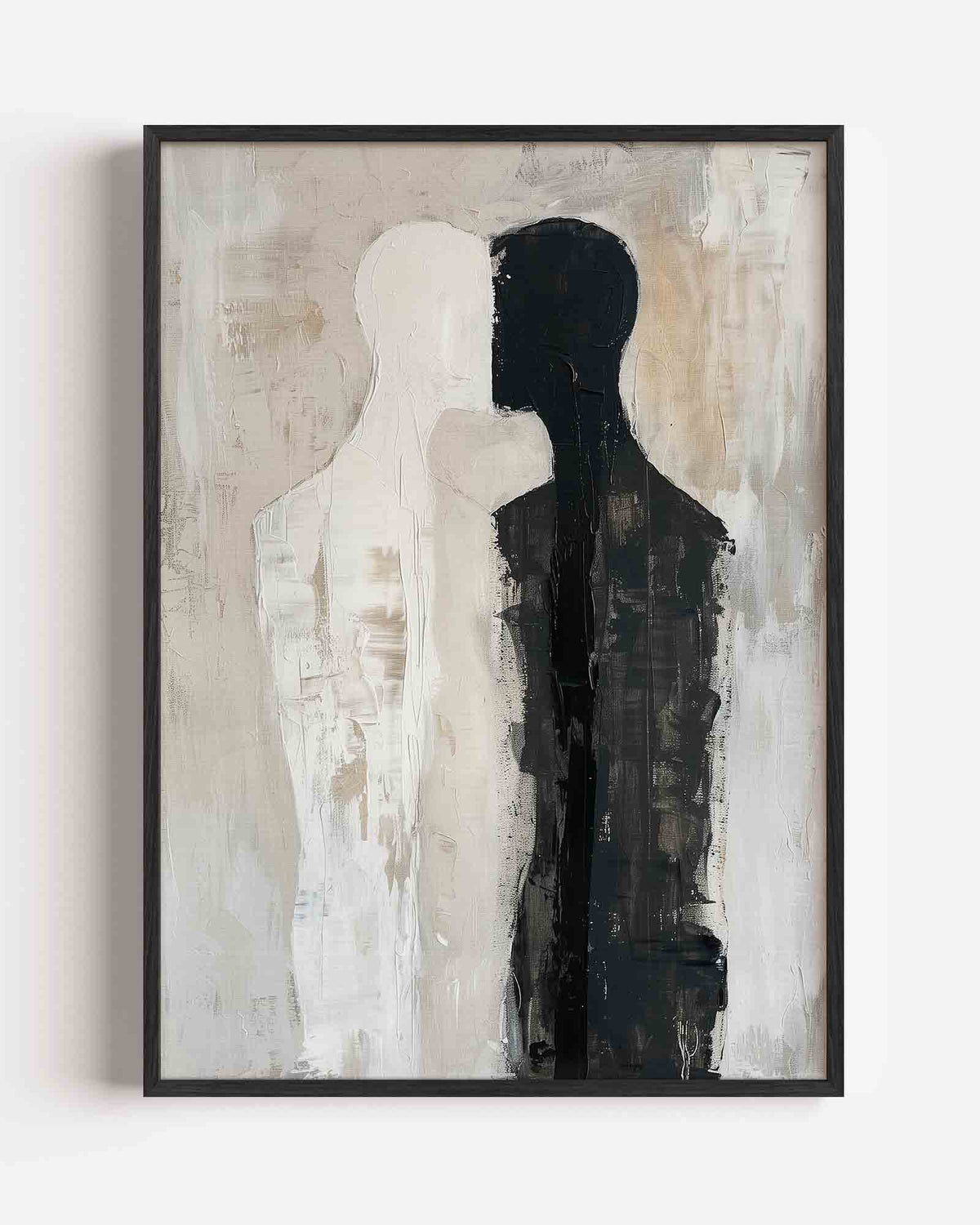 Twee figuren – abstracte portret poster als wanddecoratie