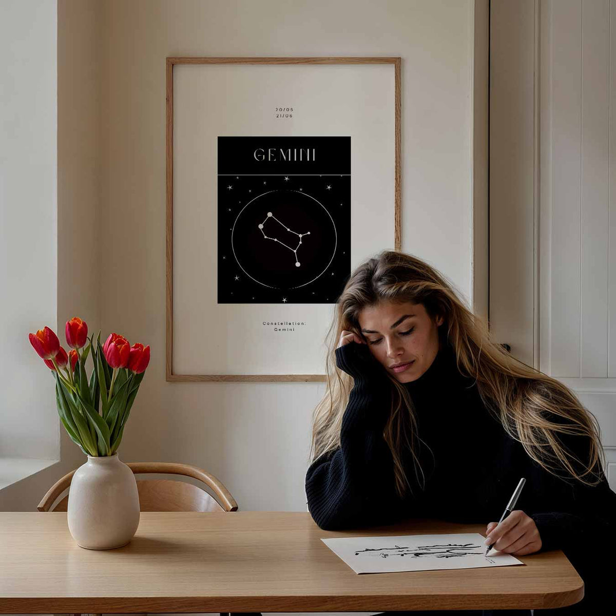 Gemini Sterrenbeeld – mindful portret poster, afbeelding 7