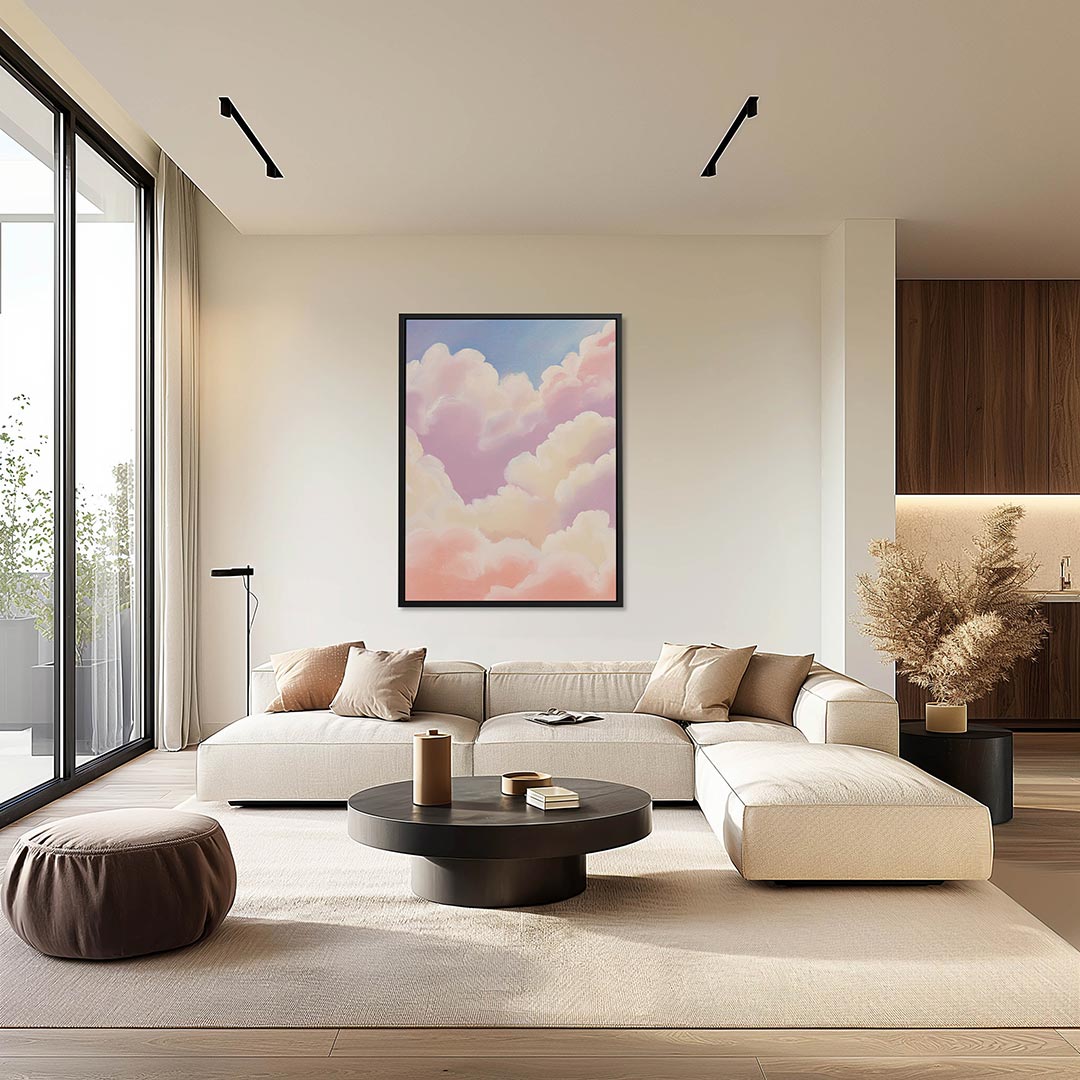 Dromerige wolkenlucht – staand wanddecoratie kunstwerk