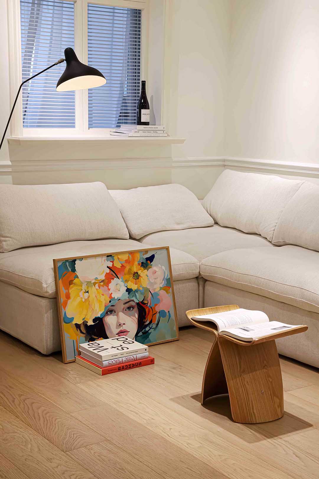Vrouw met bloemen – vrouwelijke portretkunst als landscape poster