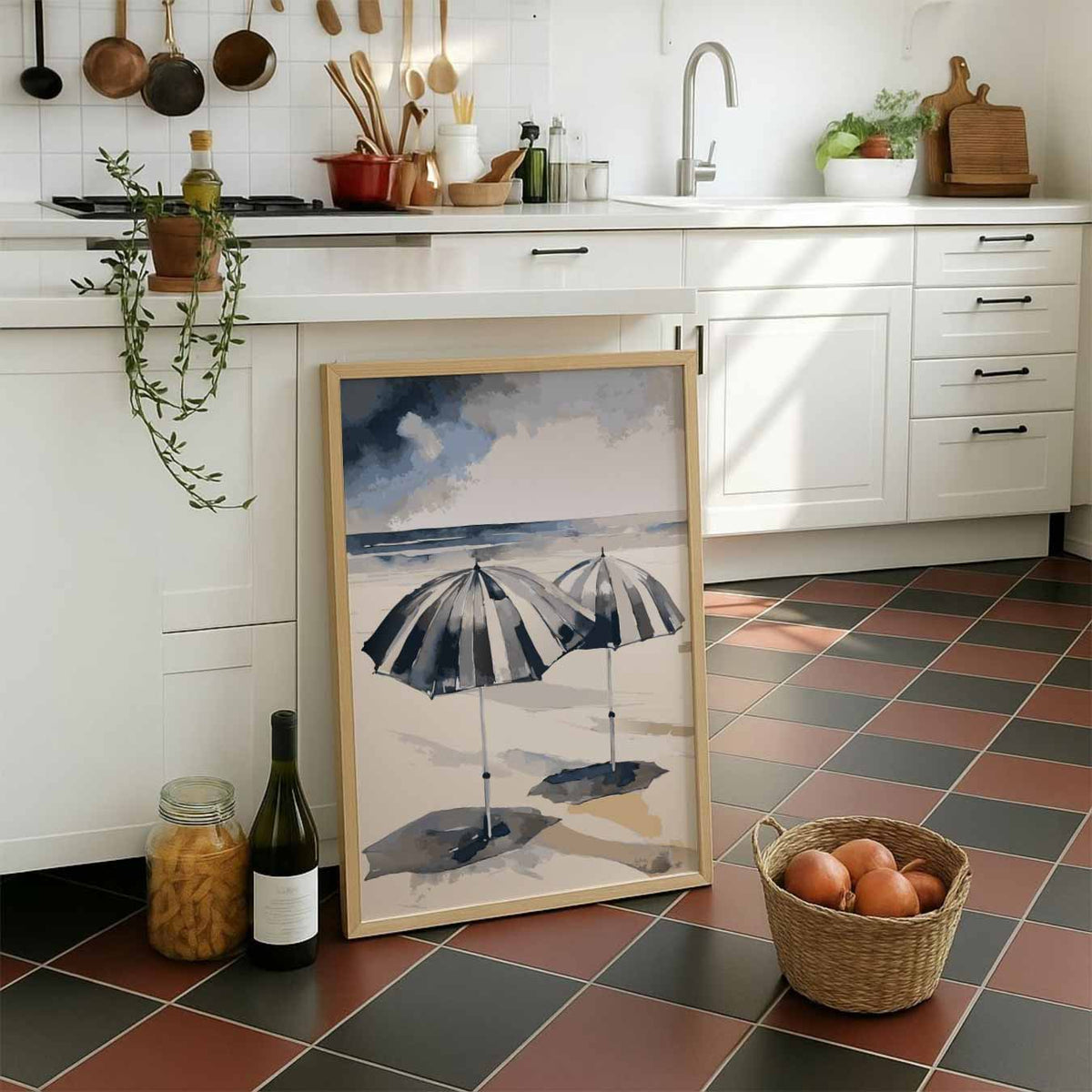 Strandparadijs – staande muurposter met zomerse uitstraling