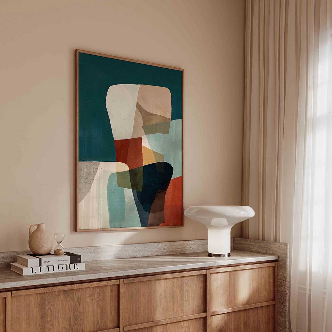 Abstracte vormen – abstracte poster in staand formaat