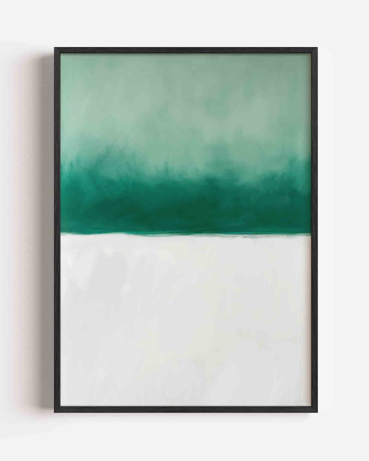 Groene en witte abstracte – Kunst & Design poster als staande wanddecoratie
