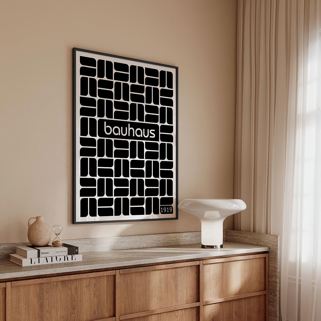  – geometrische Bauhaus poster in staand formaat