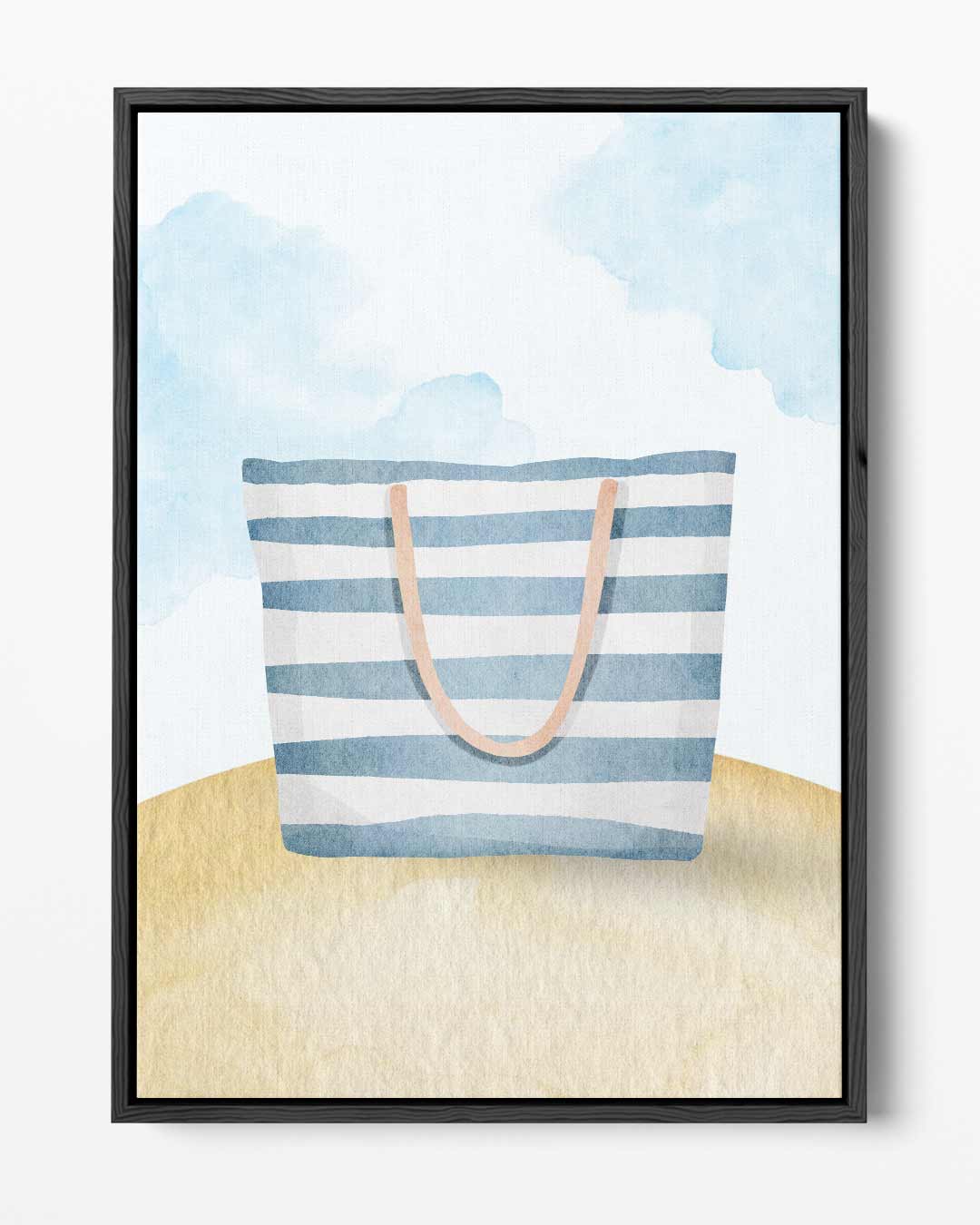 Strandtas Illustratie – portret kunstwerk als wanddecoratie