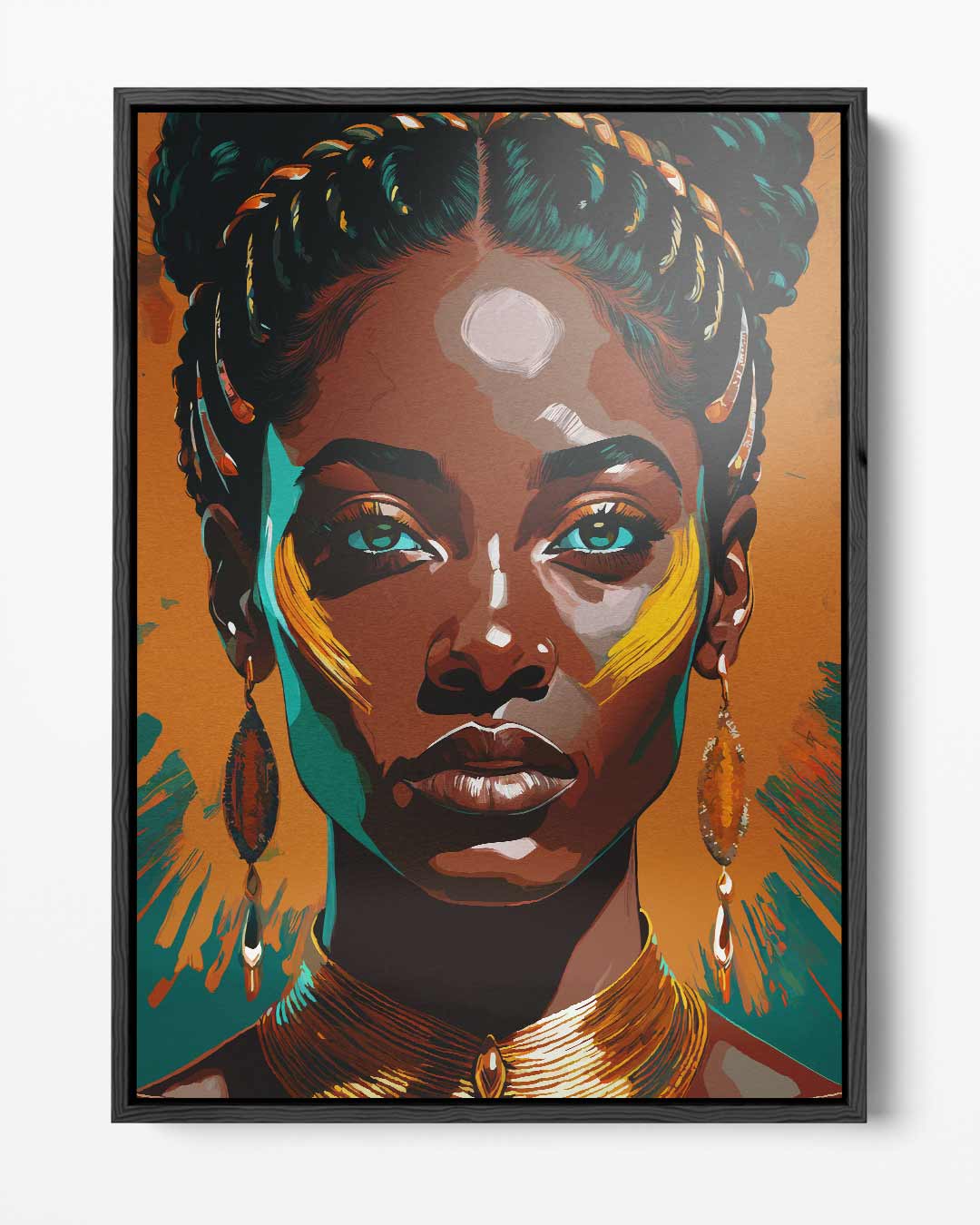Krachtige Blik Portret – portret kunstwerk als wanddecoratie