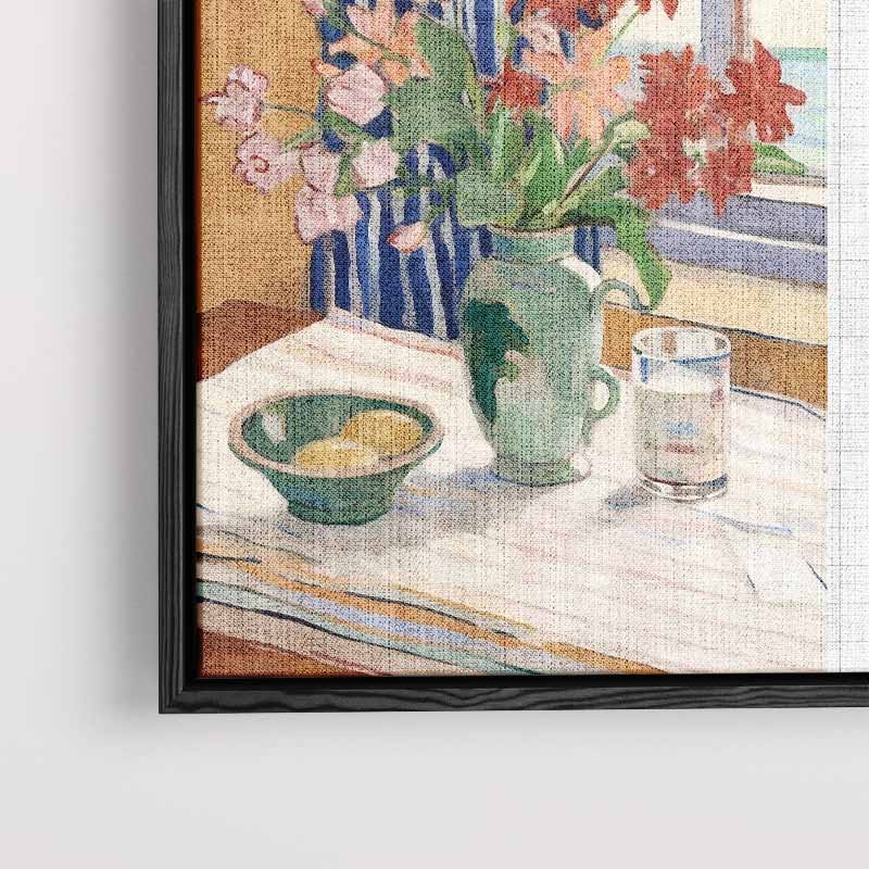 Tijdloze Bloemsymfonie – staand kunstwerk voor modern interieur