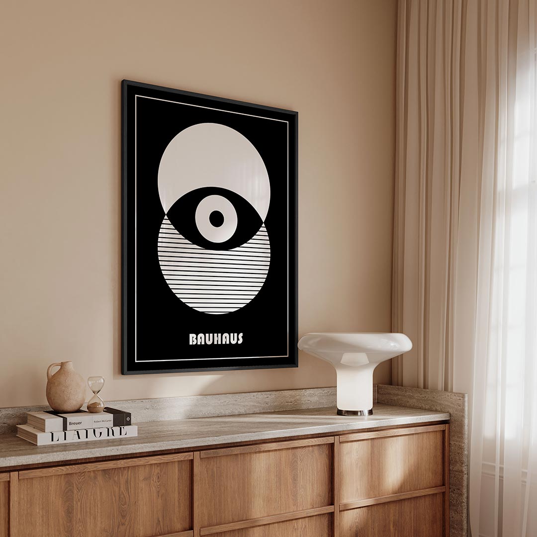  – geometrische Bauhaus poster in staand formaat