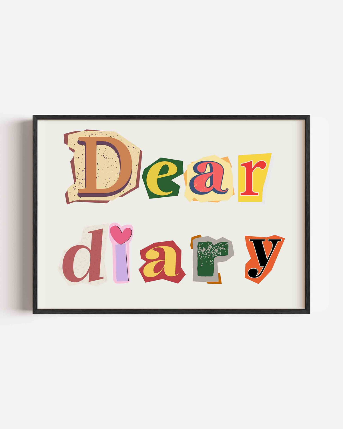 Dear diary – moderne landscape poster als wanddecoratie