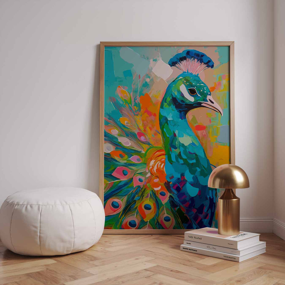 Kleurrijke Pauw Inspiratie – dieren poster in staand formaat