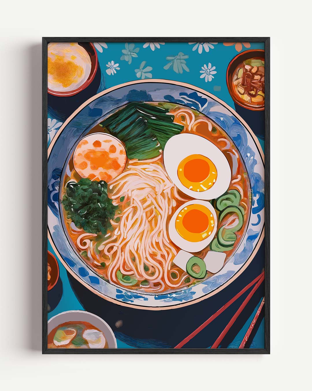 Kleurrijke Ramen – keuken portret poster als wanddecoratie