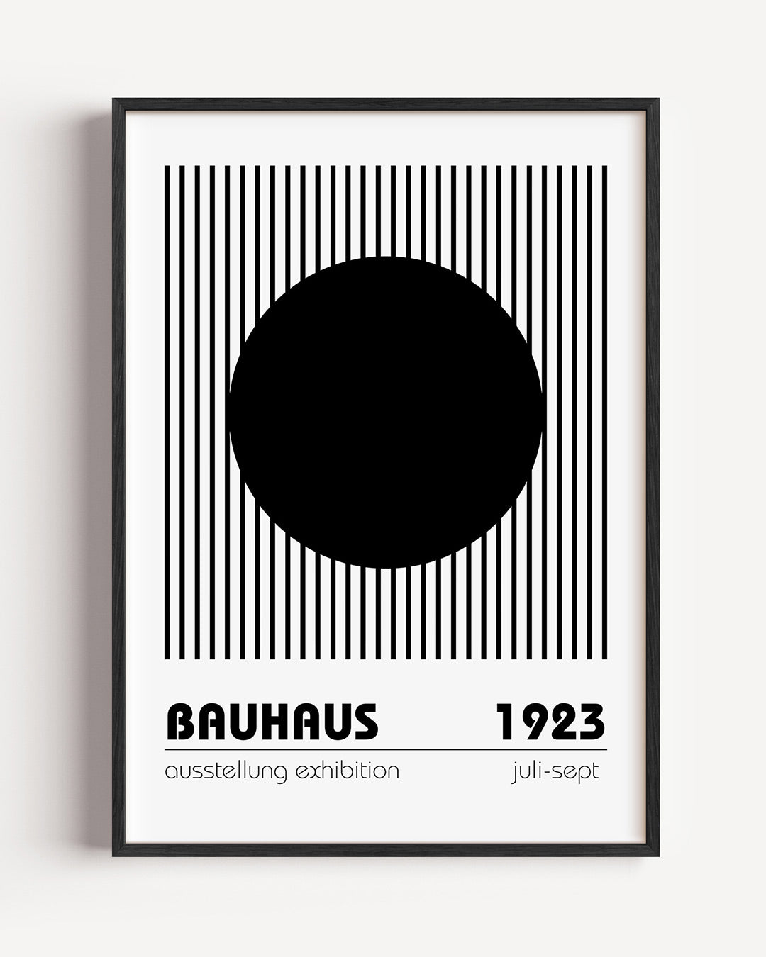 Cirkel en lijnen – staande Bauhaus poster als wanddecoratie
