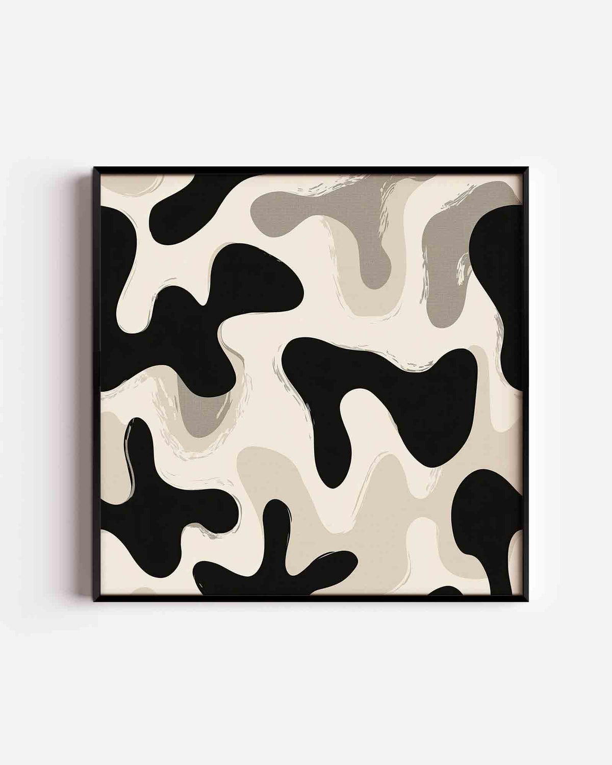 Organische vormen – abstracte vierkante poster als wanddecoratie