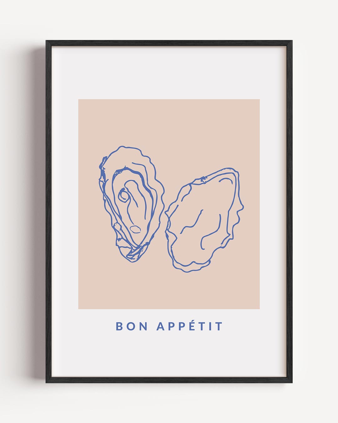 Oesters Bon Appétit – keuken portret poster als wanddecoratie
