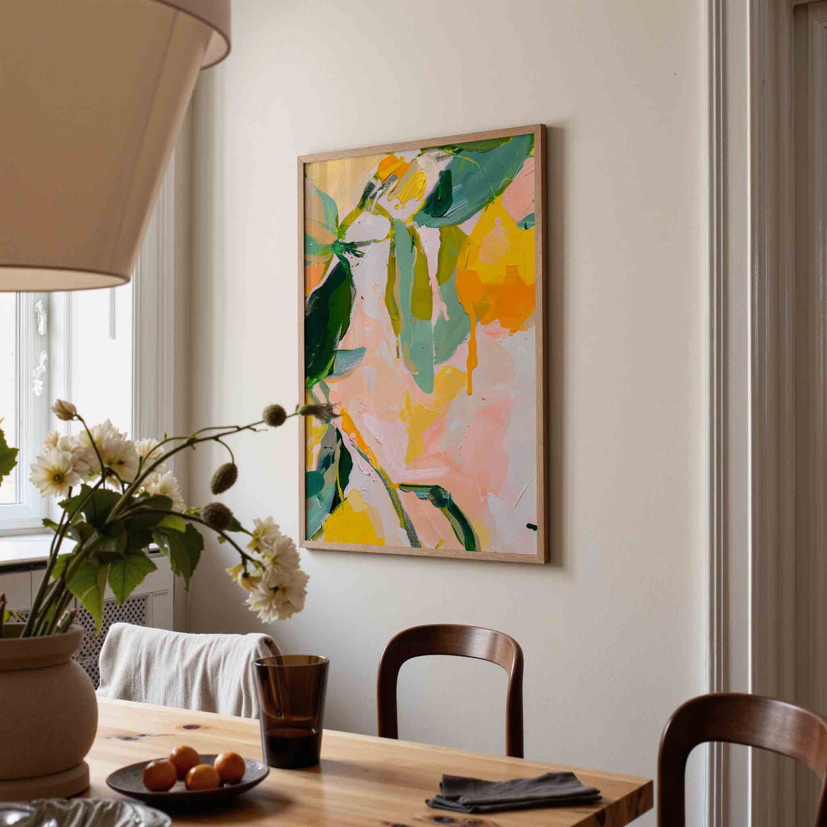 Abstracte vormen en kleuren – kunst en design poster in portret formaat