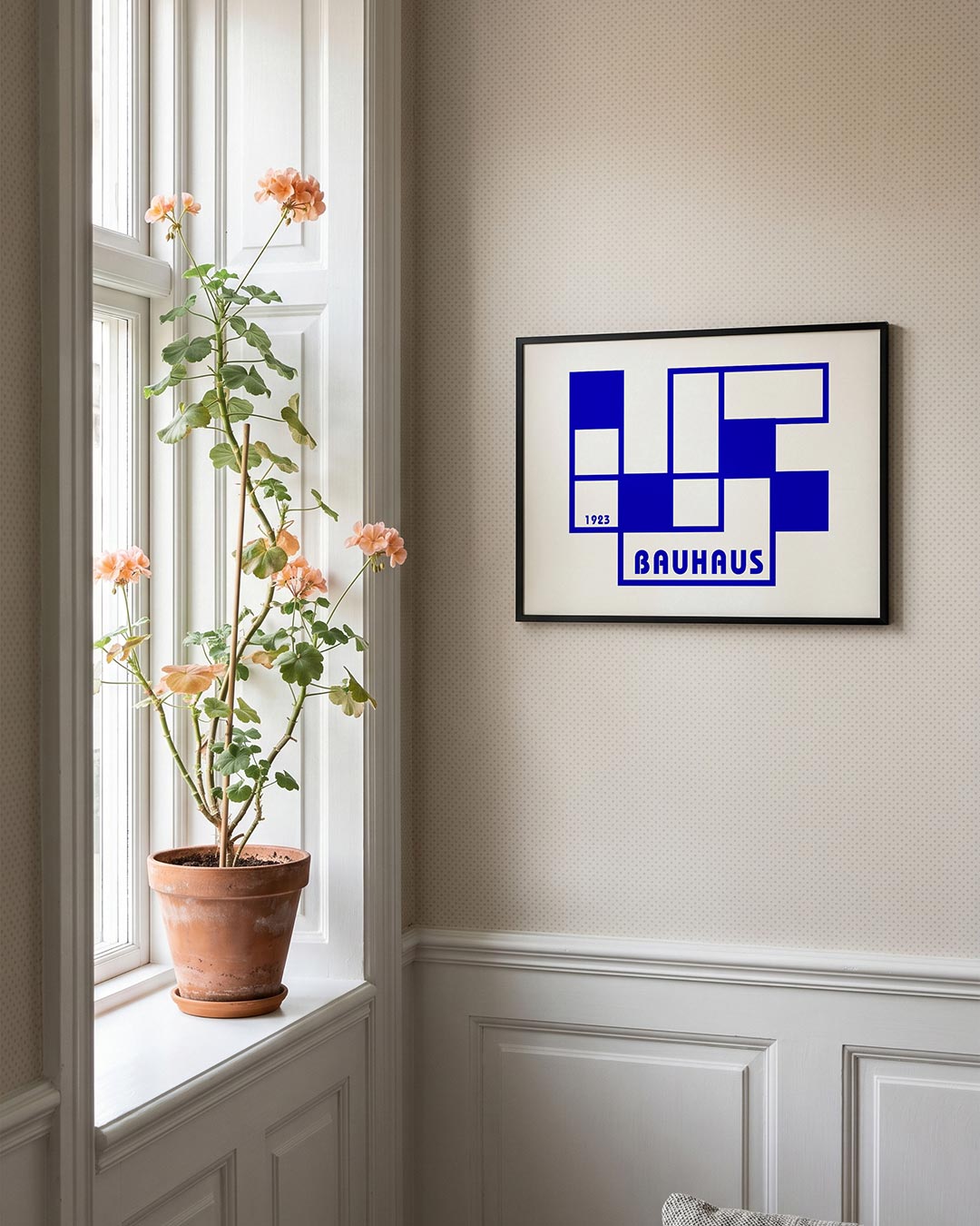 Vorm en balans – liggende Bauhaus poster voor aan de muur