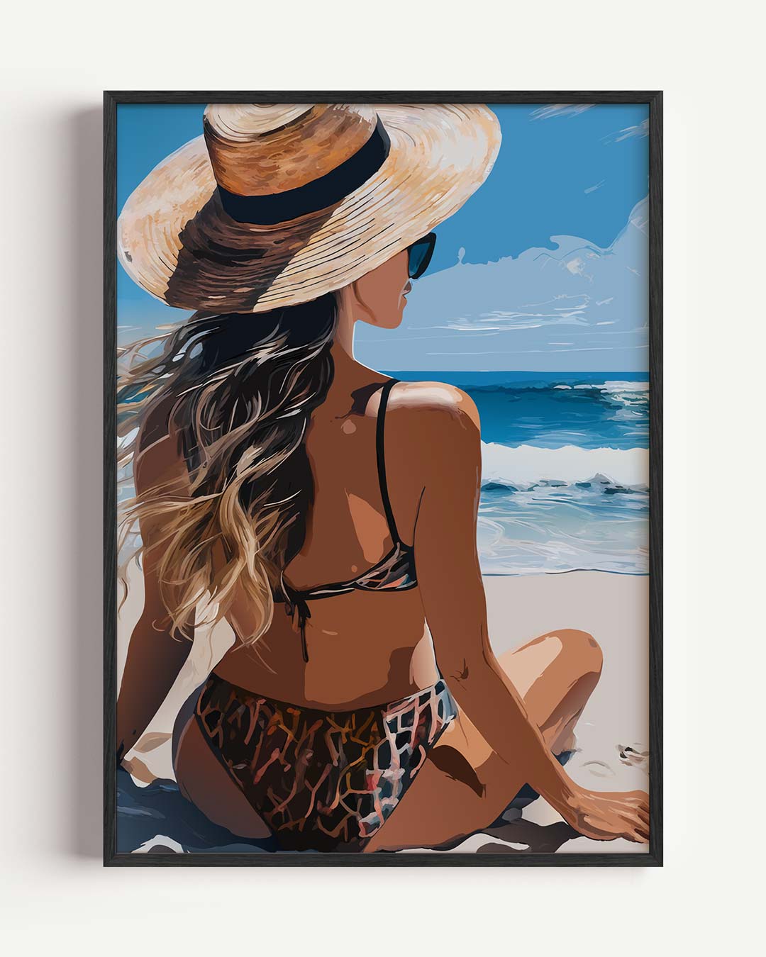 Zomerse Stranddag – zomer portret poster als wanddecoratie