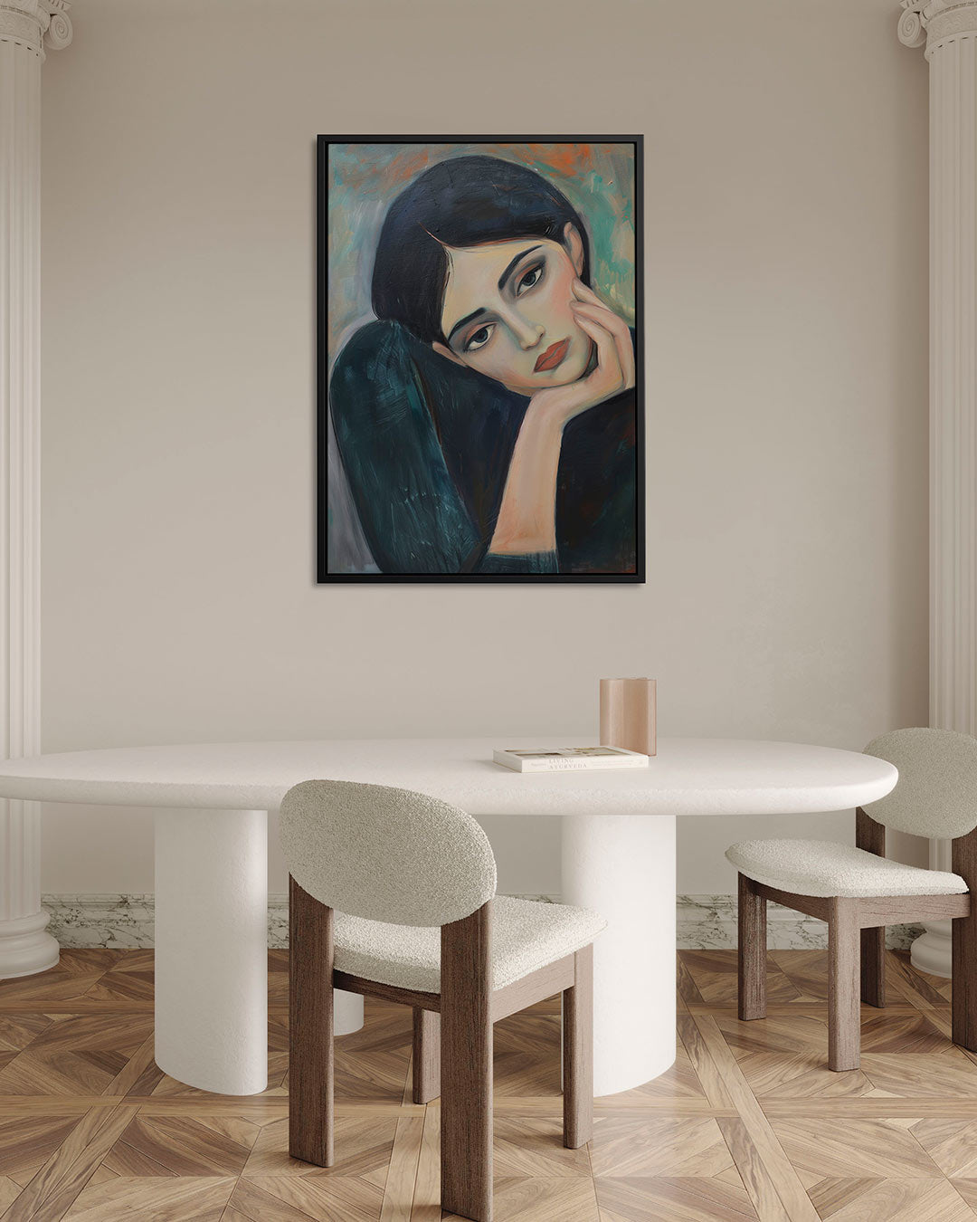 Dromerige portretstudie – Portret – alternatieve weergave van het kunstwerk