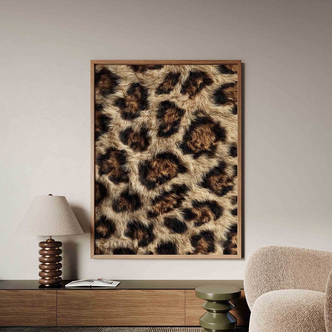 Luipaardprint – safari poster in staand formaat