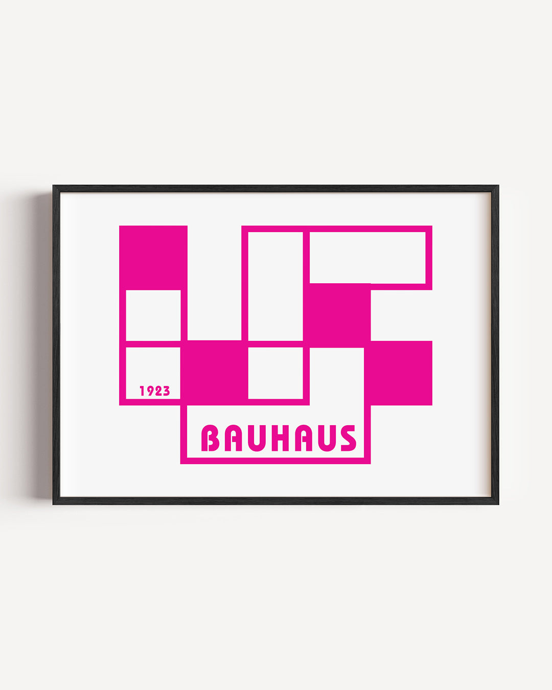 Vormen en vlakken – liggende Bauhaus poster als wanddecoratie