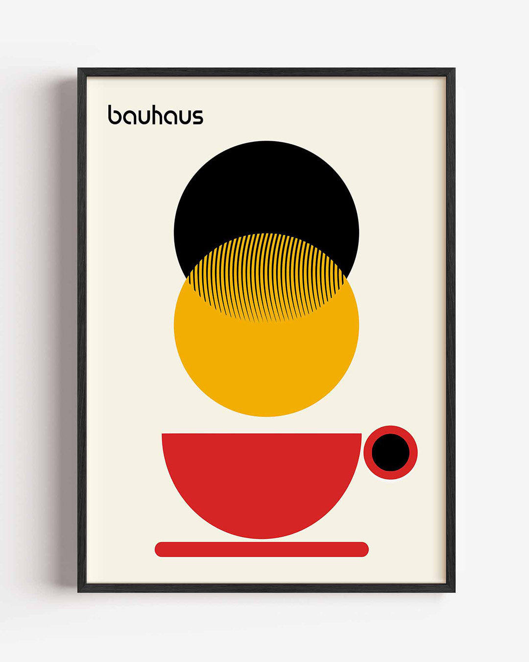 Vorm en balans – staande Bauhaus poster als wanddecoratie