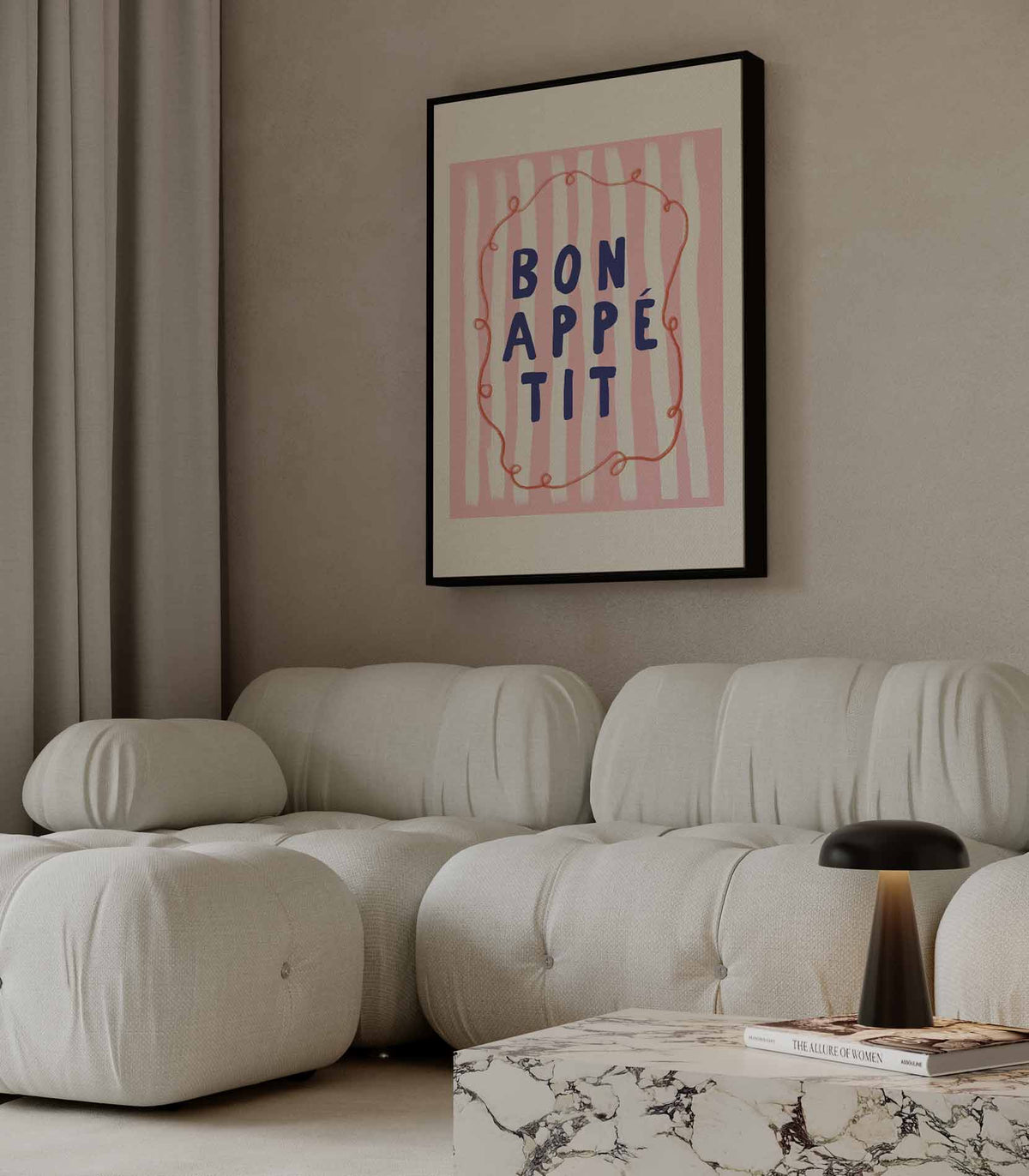 Bon Appétit – canvas wanddecoratie in portret formaat