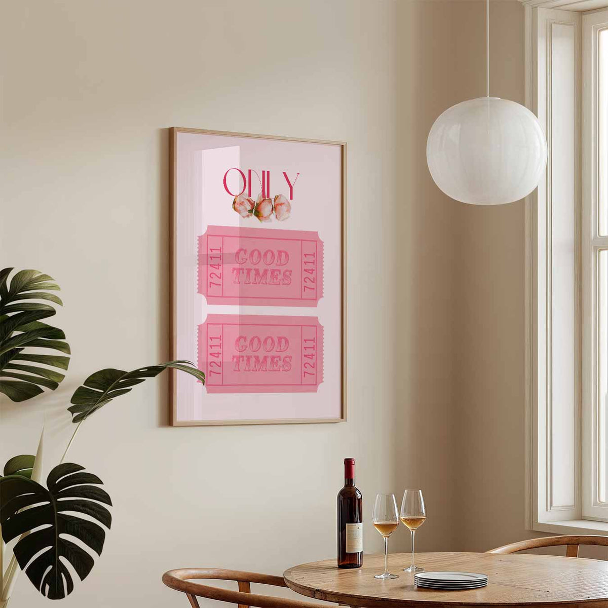 Good Times – zomerse wandkunst als portret poster