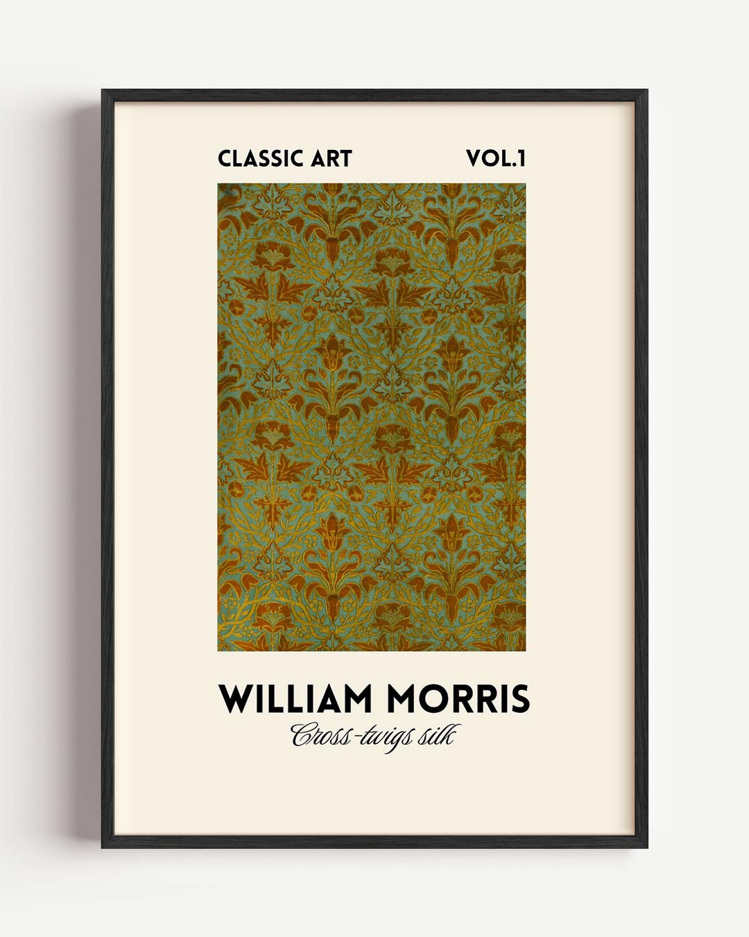 William Morris Cheadle Design Silk – William Morris portret poster als wanddecoratie