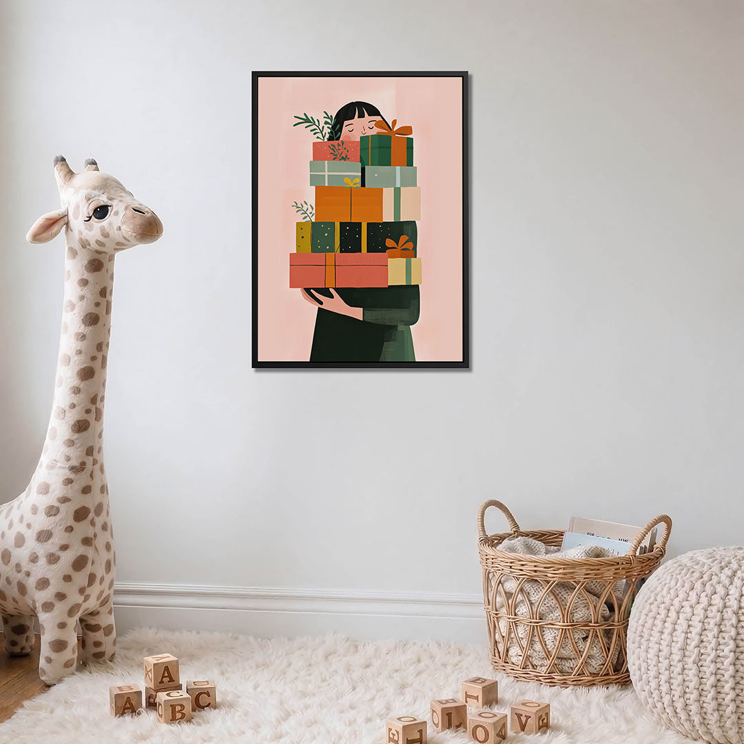 Vrolijke cadeaus – moderne staande wandkunst