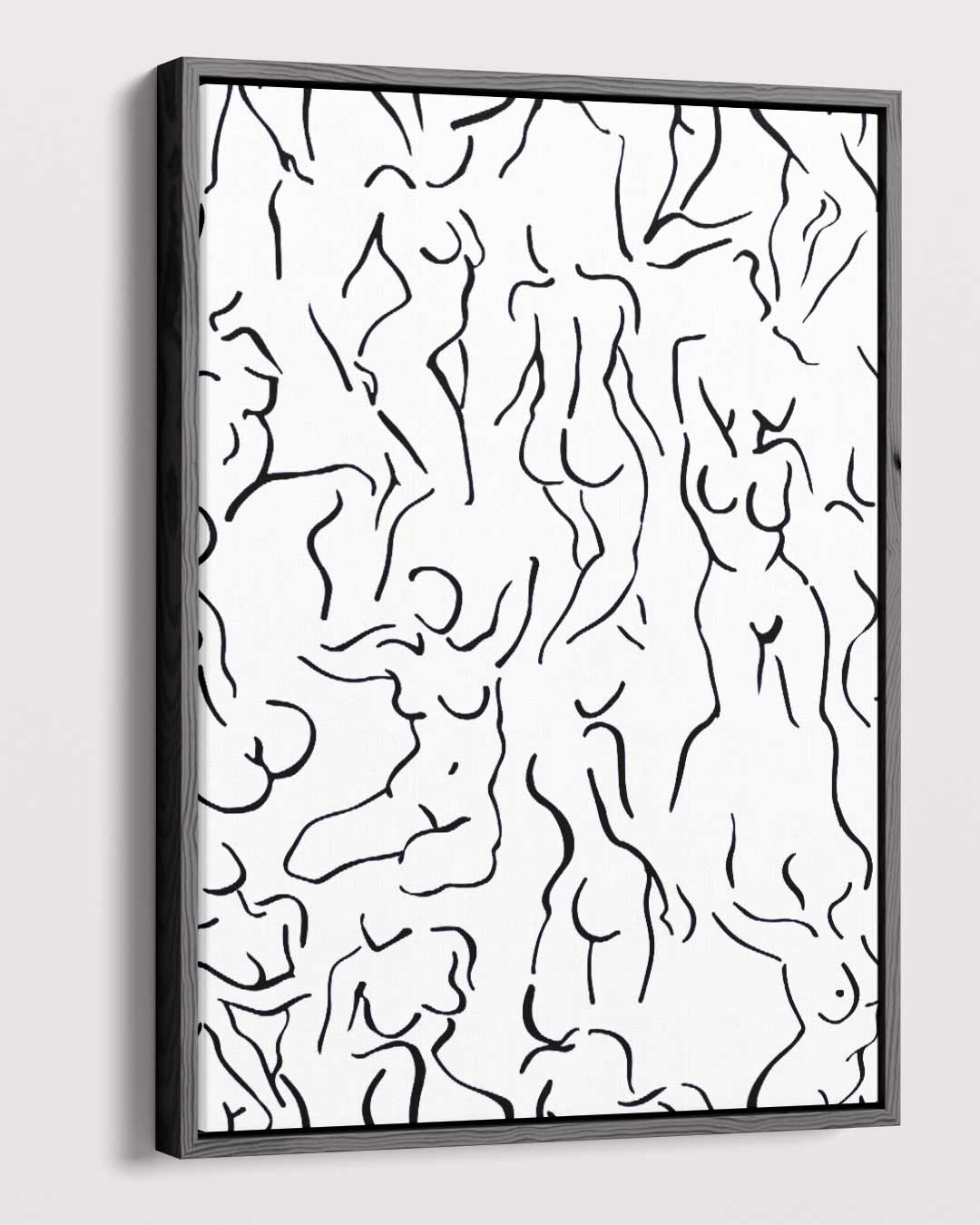 Elegante Lijn Spel – plexiglas wanddecoratie in portret formaat