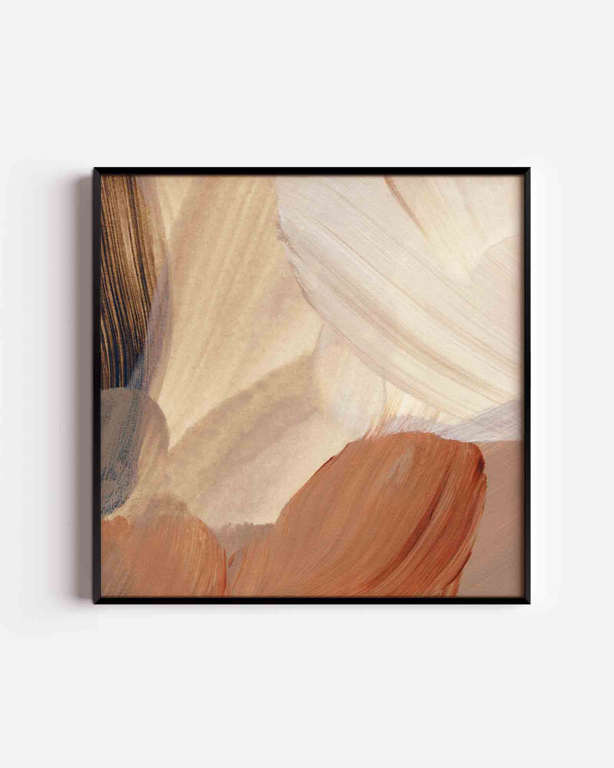 Abstracte penseelstreken – schilderkunst vierkante poster als wanddecoratie