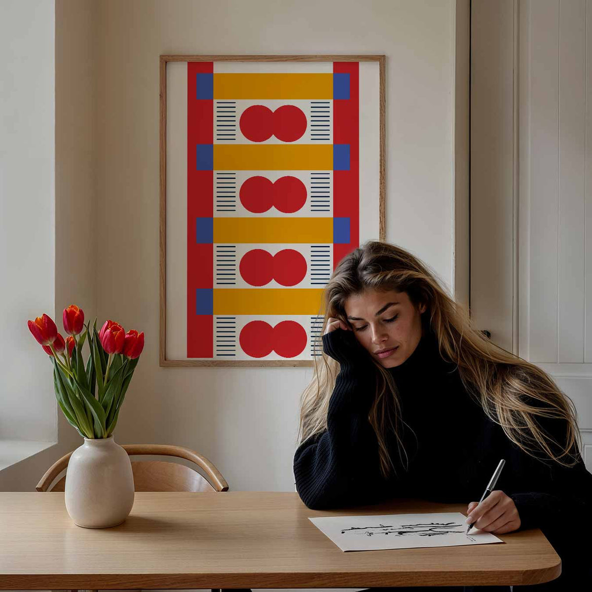 Abstracte – staande dieren wanddecoratie van WallArtistic