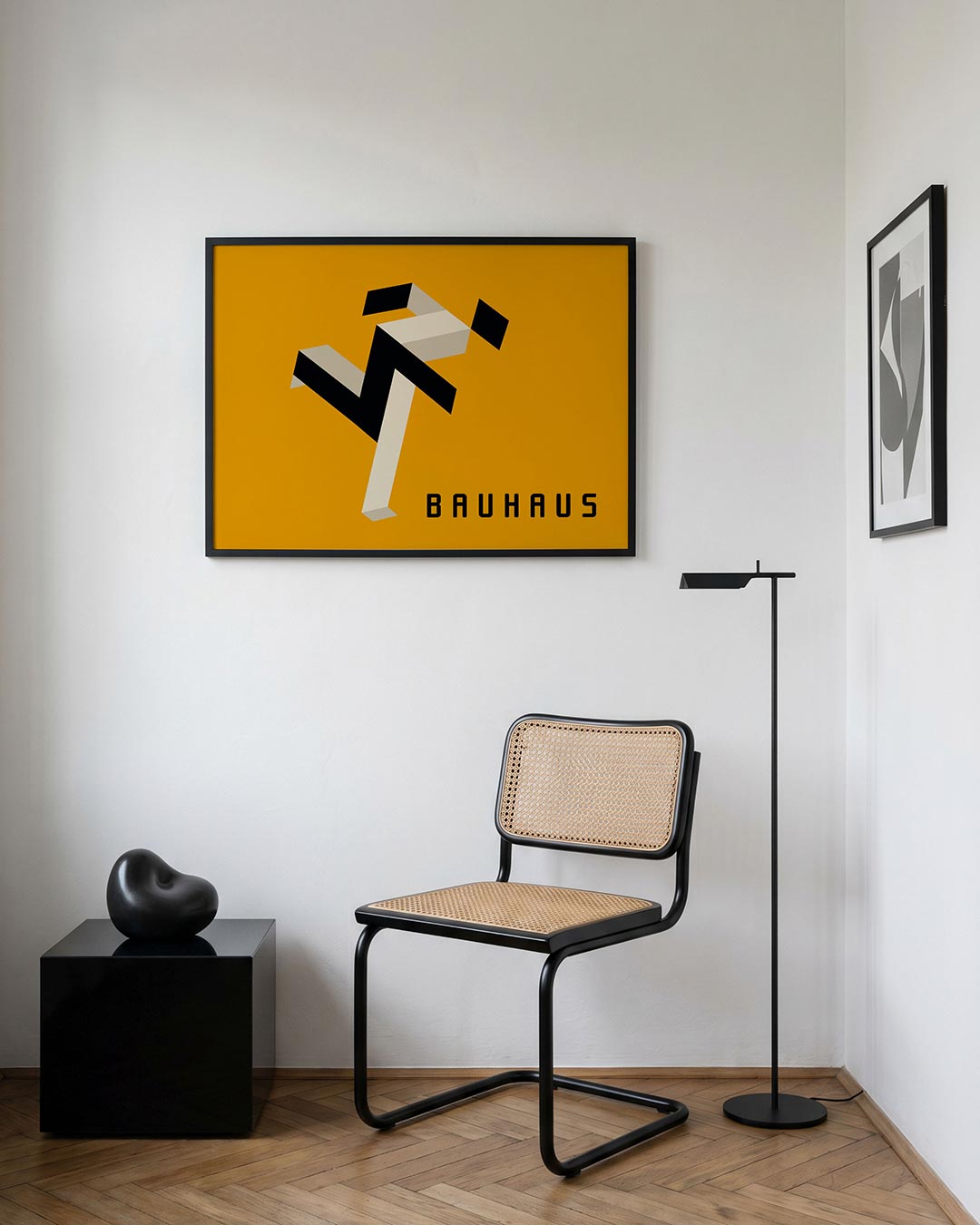 Vorm en beweging – geometrische Bauhaus poster in liggend formaat