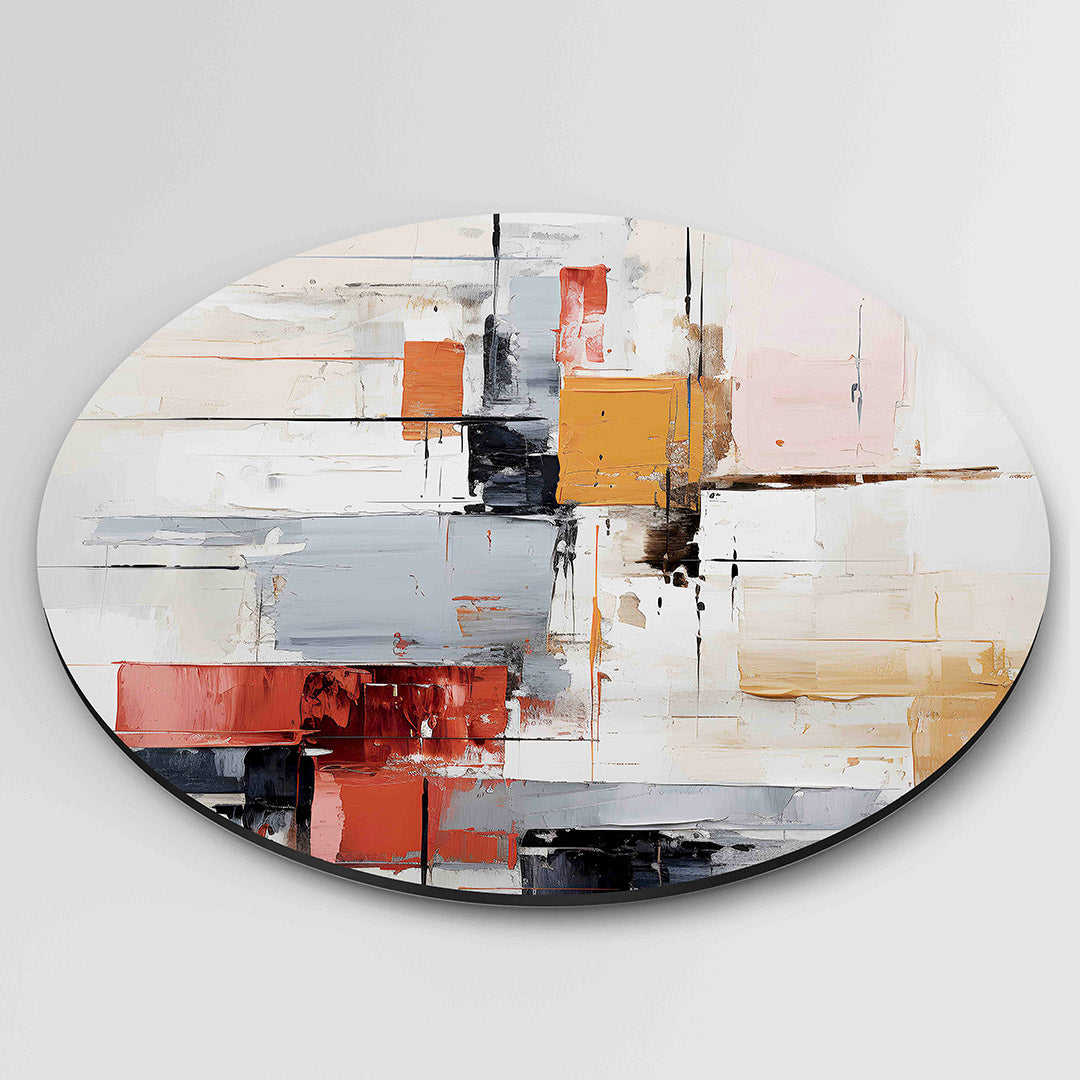 Abstracte vormen – ronde textuur wanddecoratie van WallArtistic