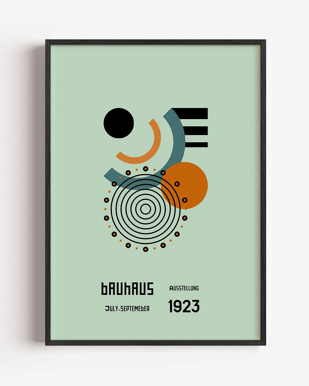 Cirkelvormen en lijnen – staande Bauhaus poster als wanddecoratie