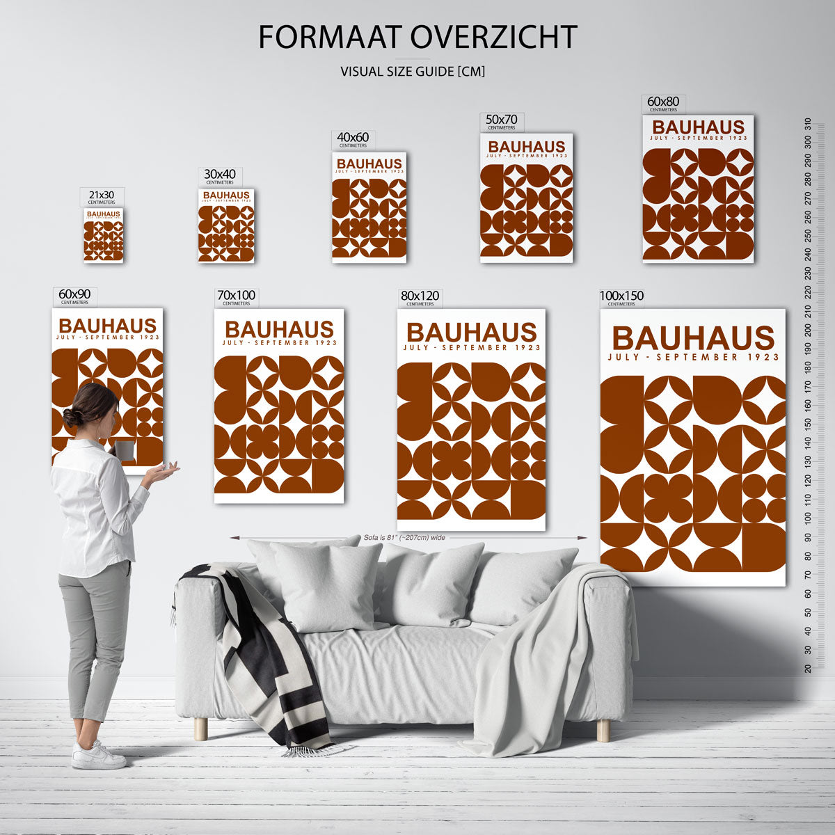 Vormen en vlakken – Bauhaus poster als moderne geometrische wanddecoratie