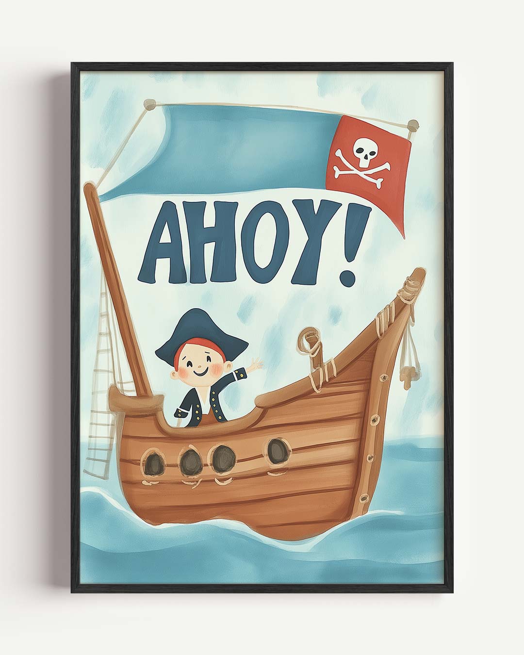 Piratenavontuur Kinderkamerposter – kids portret poster als wanddecoratie