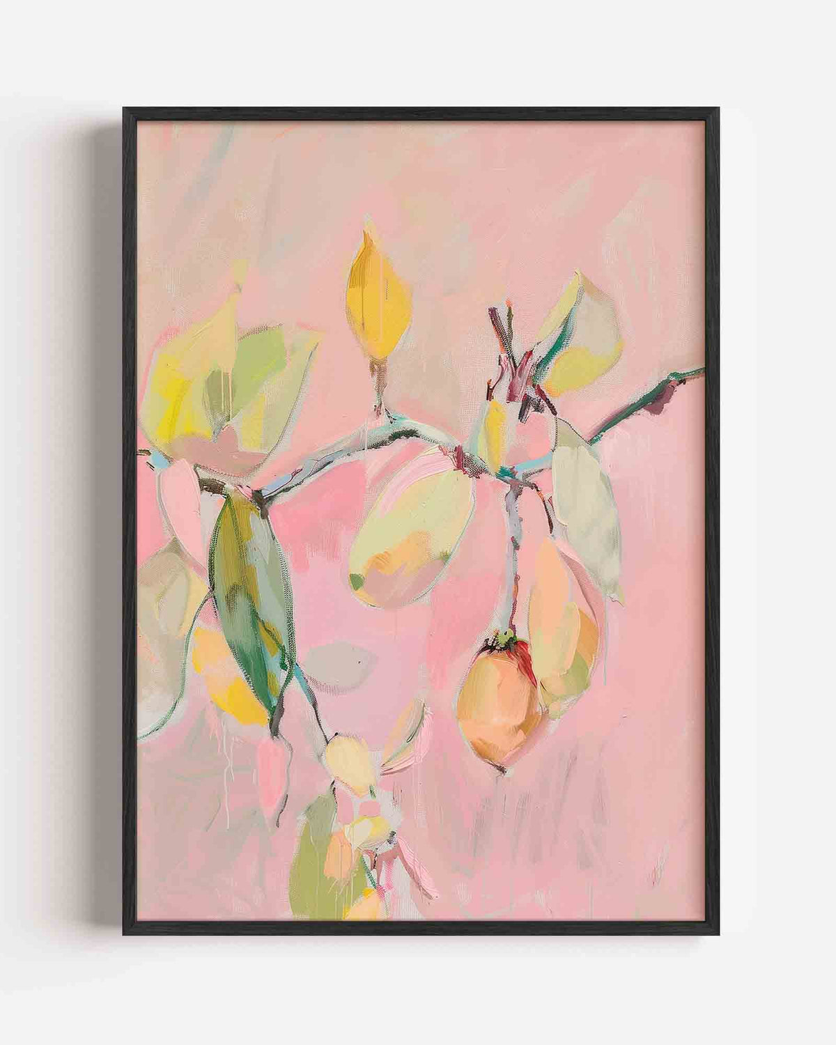 Tak met bladeren en vruchten – Kunst & Design poster als staande wanddecoratie