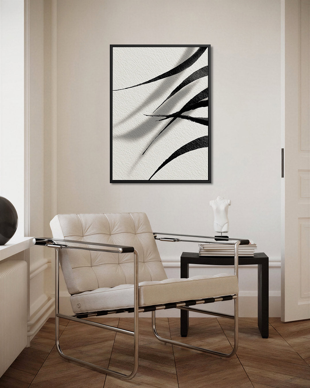 Dynamische lijnen – kunstwerk als stijlvolle wanddecoratie