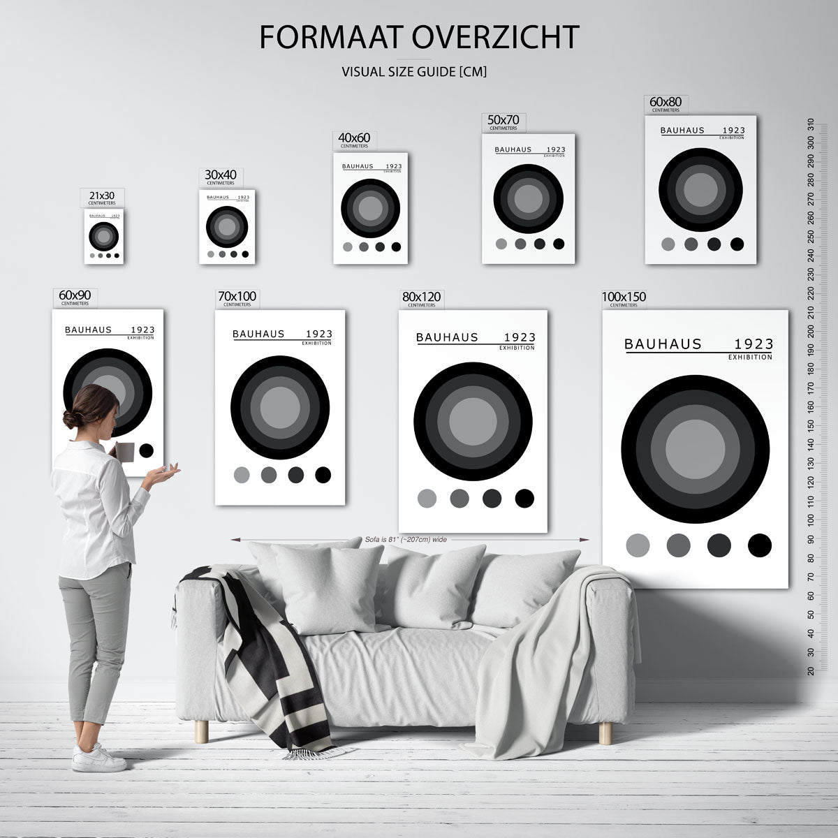  – geometrische poster in Bauhaus-stijl van WallArtistic