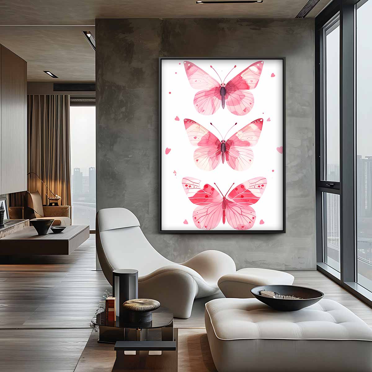 Vlinder Liefde – staande wandkunst voor woonkamer of interieur