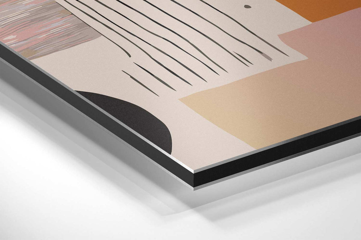 Abstracte Aardetinten Wanddecoratie – canvas kunstwerk als wanddecoratie