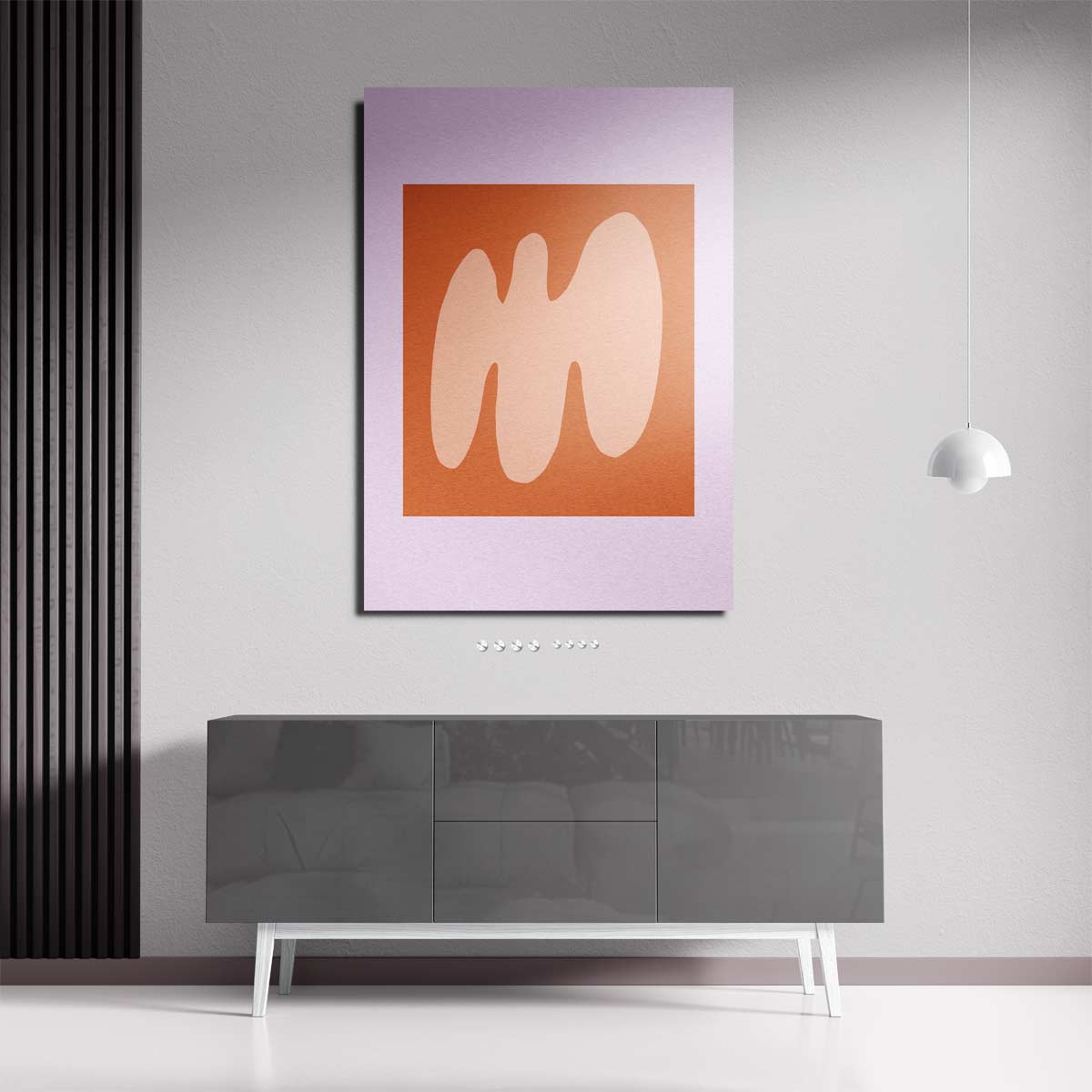 Zachte Abstractie in Perzikkleur – plexiglas kunstwerk als wanddecoratie