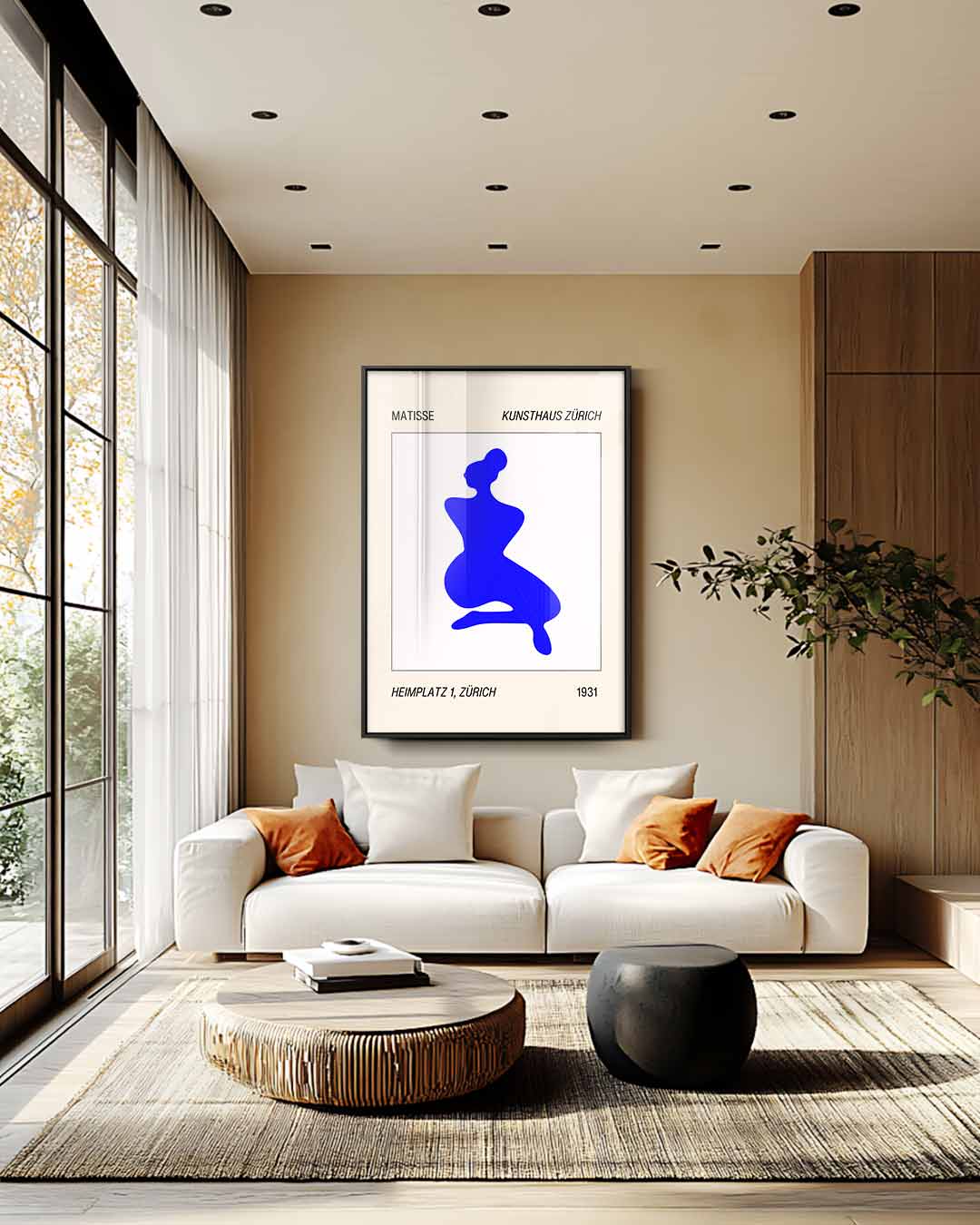 Abstracte Dansende Vrouw – canvas wanddecoratie in portret formaat